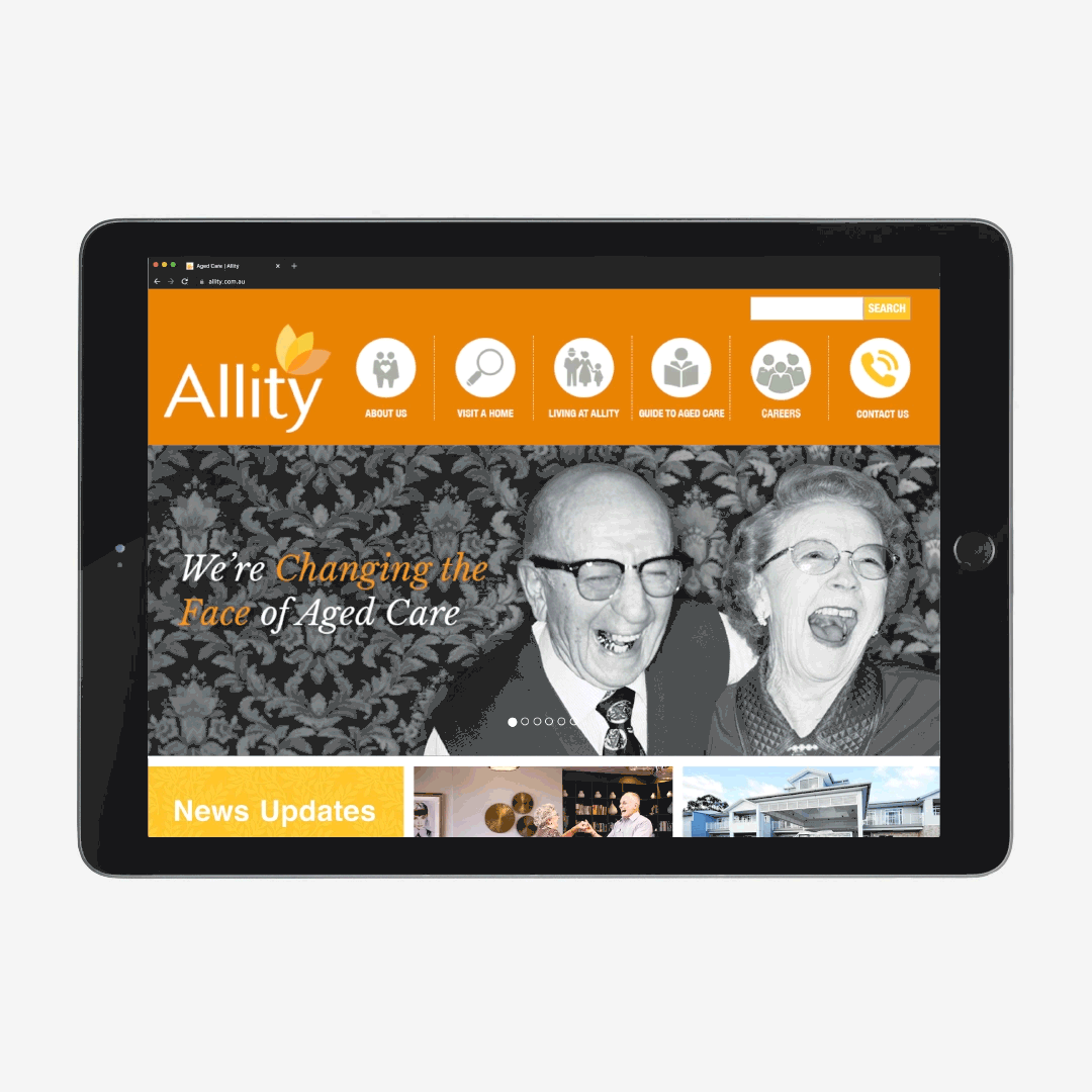 Allity website animation