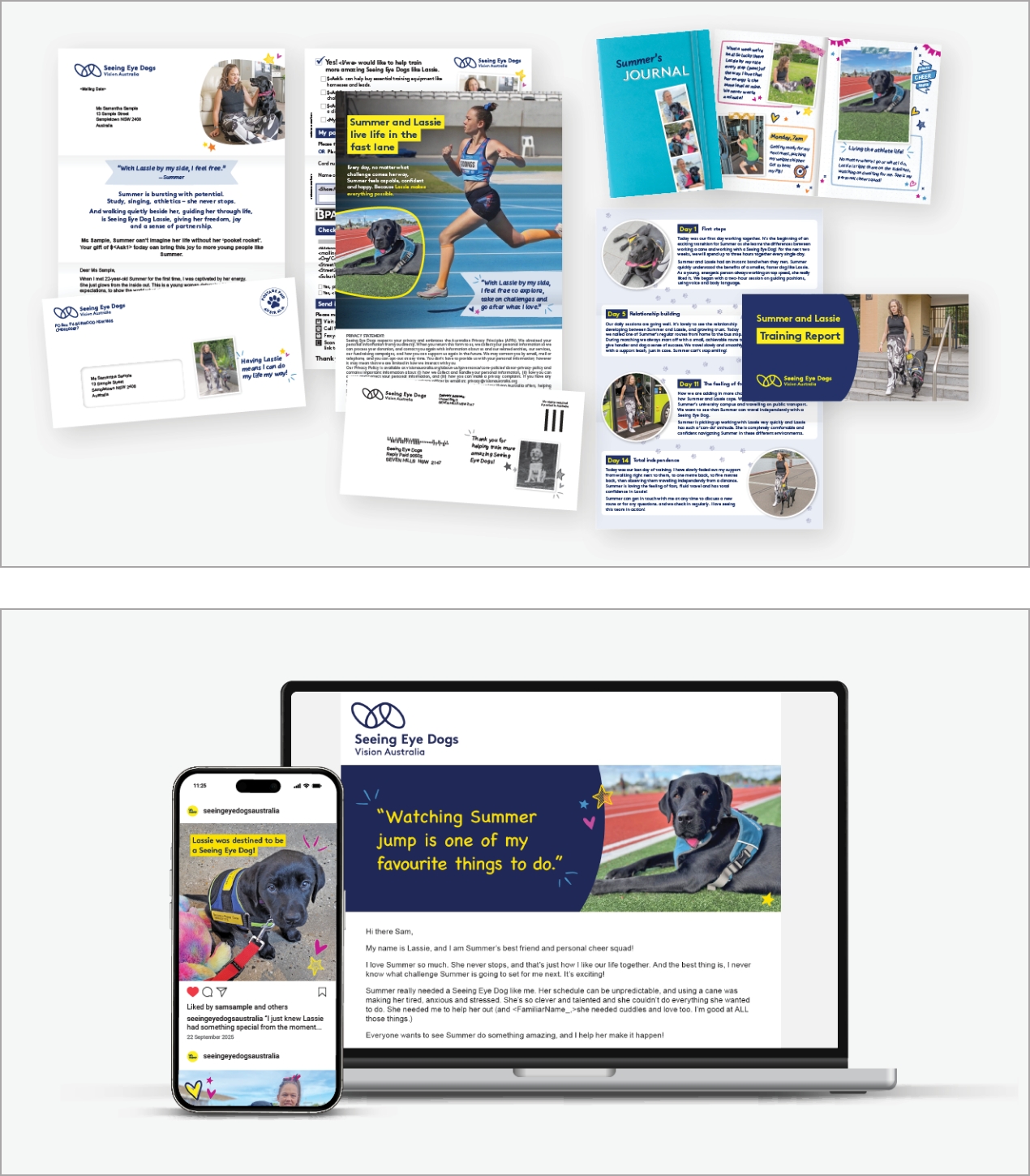 Seeing Eye Dogs Work Sample